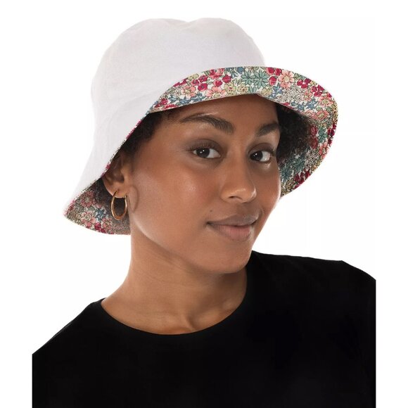 JENNI Reversible Terry Cloth Floral Bucket Hat - Picture 5 of 6